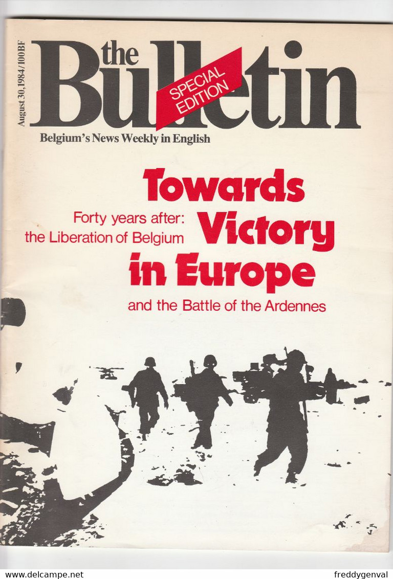 BULLETIN  40 YEARS AFTER THE LIBERATION OF BELGIUM - Guerra 1939-45