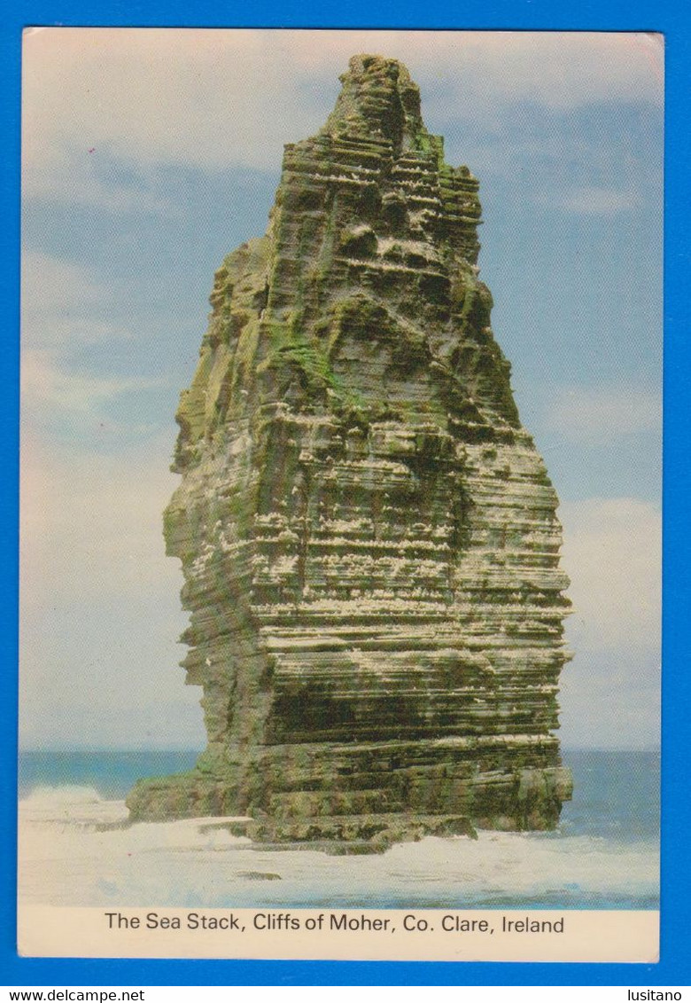 Sea Stack Cliffs Of Moher County Clare Ireland 1970s Postcard - Clare