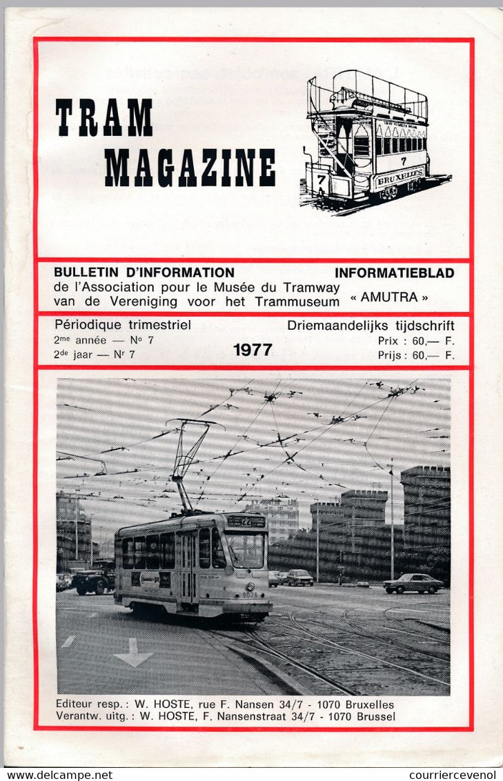 TRAM MAGAZINE N°5 à 8 - Bilingue Français / Néerlandais - 32 Pages - 16 Cm X 24 Cm - Nombreuses Illustrations - Trenes