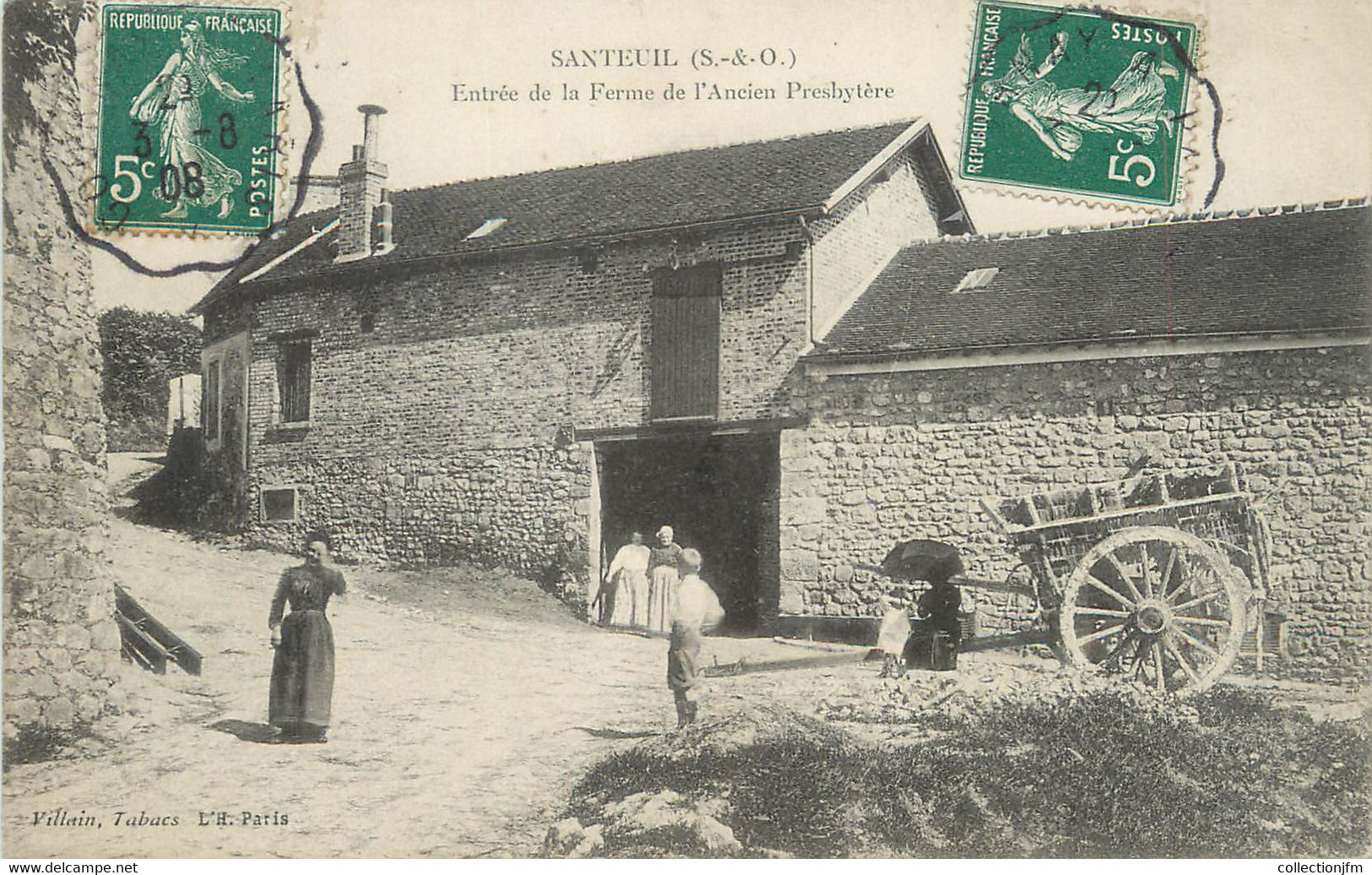 / CPA FRANCE 95 "Santeuil, Entrée De La Ferme De L'ancien Presbytère" - Santeuil