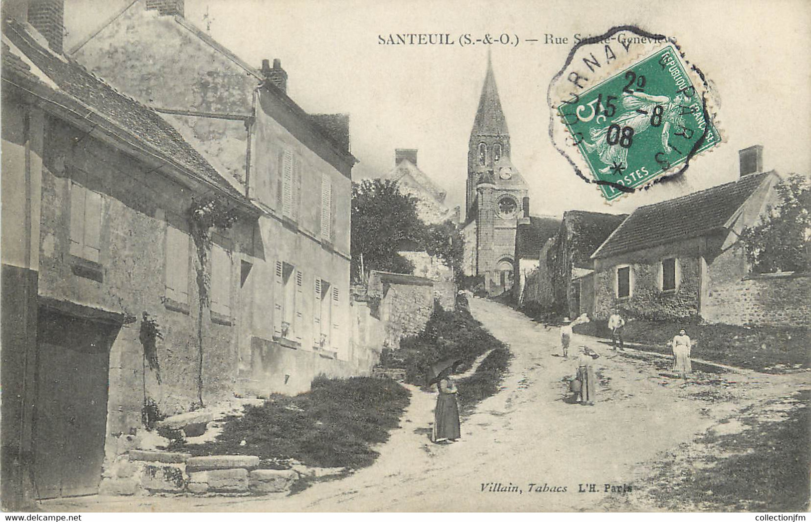 / CPA FRANCE 95 "Santeuil, Rue Sainte Geneviève" - Santeuil