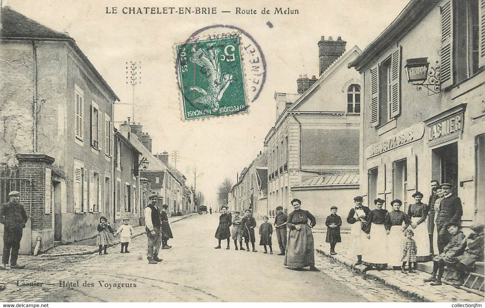 / CPA FRANCE 77 "Le Chatelet En Brie, Route De Melun" - Le Chatelet En Brie