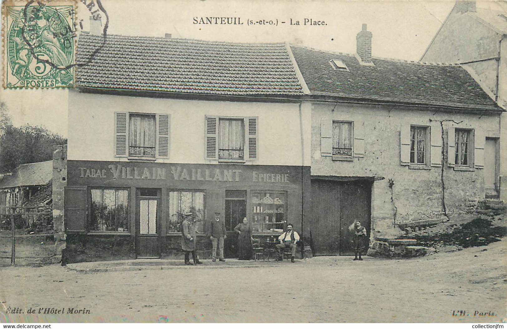 / CPA FRANCE 95 "Santeuil, La Place" - Santeuil