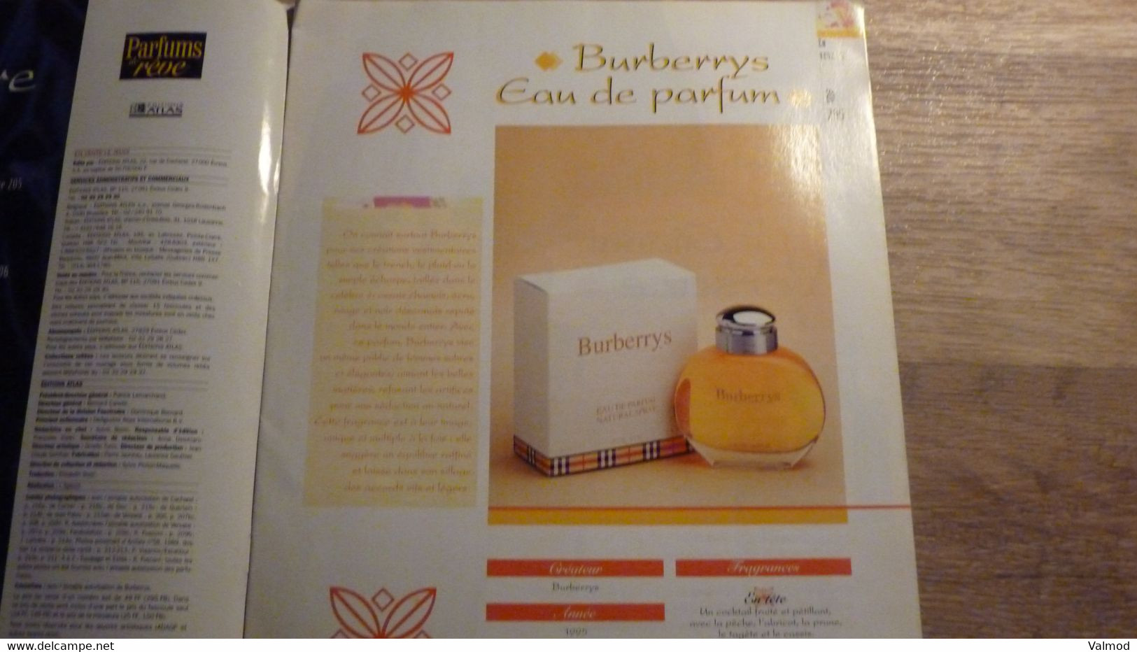 Magazine "Parfums De Rêve" N° 18 - Burberrys "Eau De Parfum" - Editions Atlas - Zeitschriften