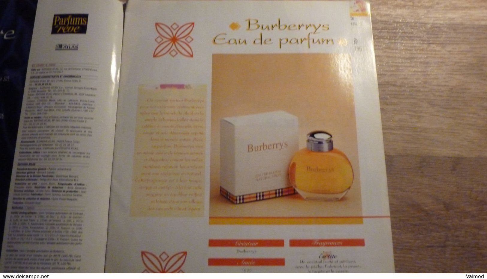 Magazine "Parfums De Rêve" N° 18 - Burberrys "Eau De Parfum" - Editions Atlas - Tijdschriften