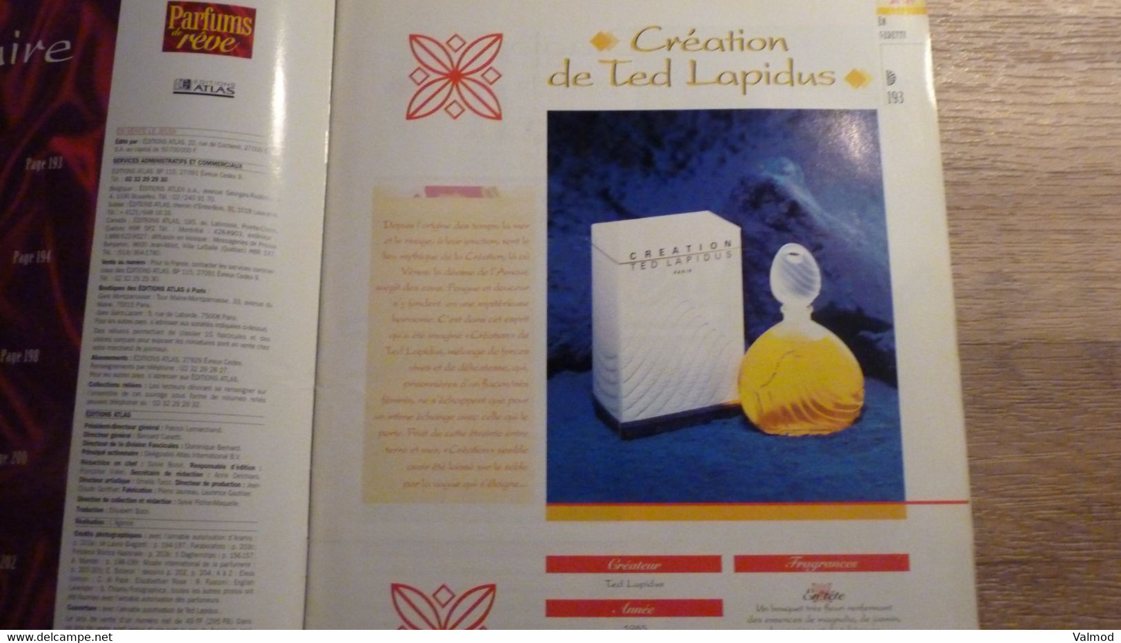 Magazine "Parfums De Rêve" N° 17- Ted Lapidus "Création" - Editions Atlas - Magazines