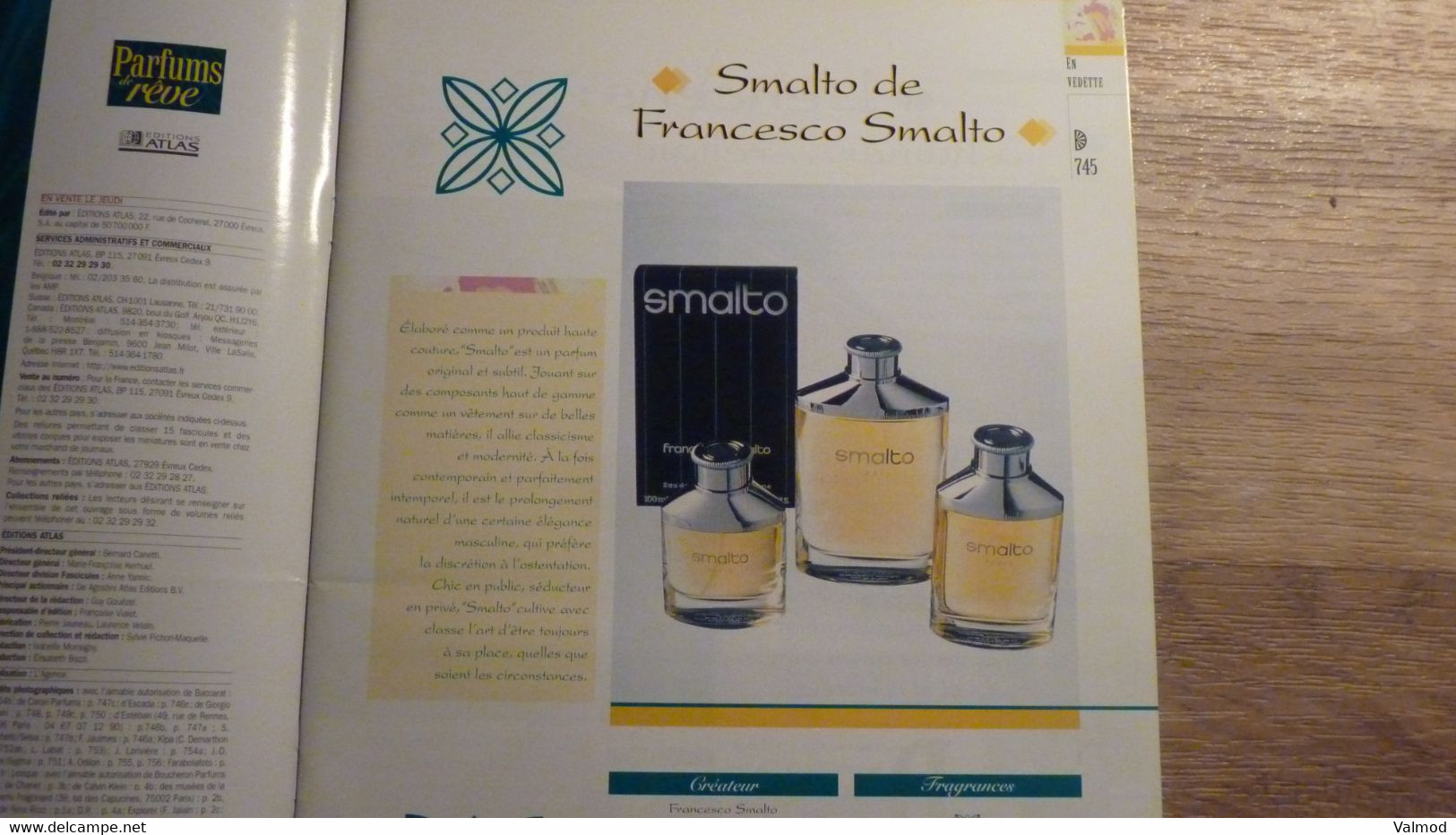 Magazine "Parfums De Rêve" N° 63 - Francesco Smalto "Smalto" - Editions Atlas - Magazines