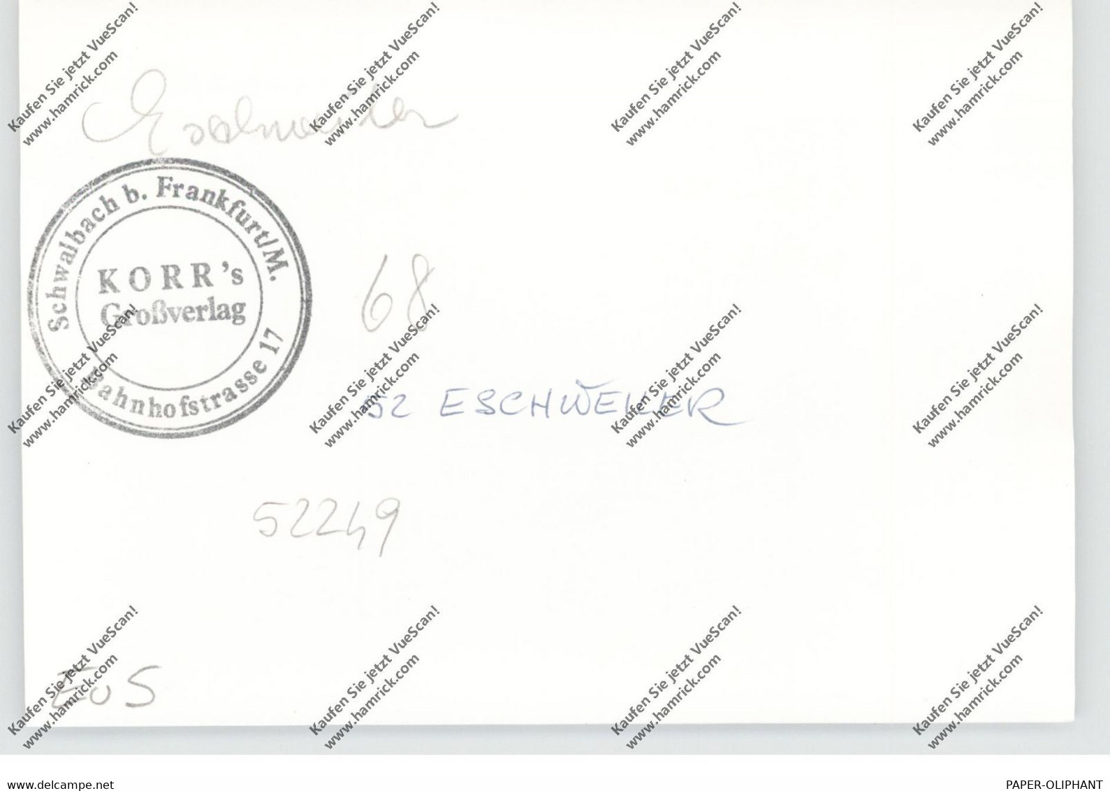 5180 ESCHWEILER, Partie An Der Kirche, Archiv-Beleg Korr-Verlag - Eschweiler
