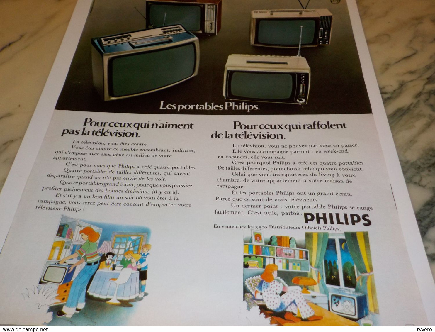 ANCIENNE PUBLICITE POUR CEUX QUI N AIMENT  PAS LA TV  PHILIPS 1972 - Televisie