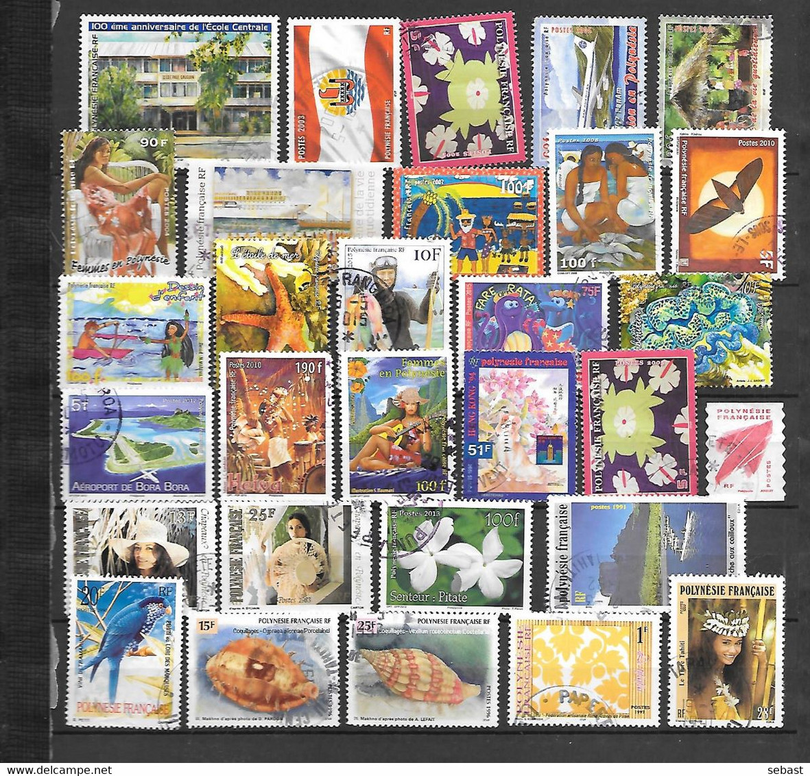 LOT DE TIMBRES OBLITERES DE POLYNESIE - Gebruikt