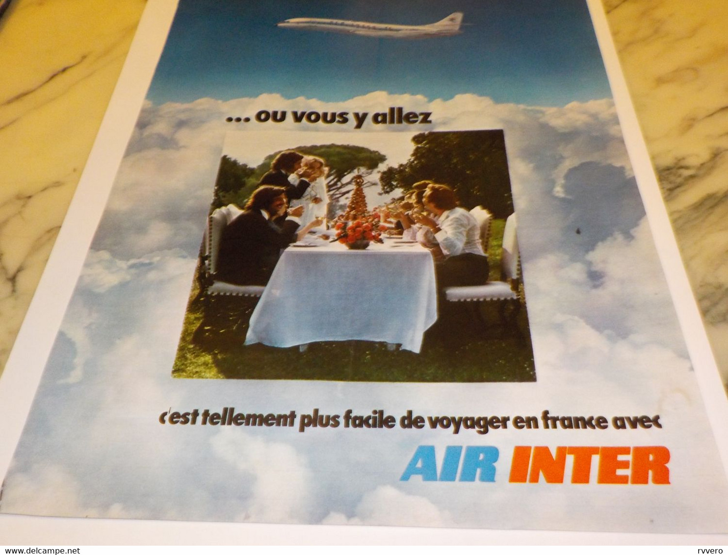 ANCIENNE PUBLICITE OU VOUS Y ALLEZ  AIR INTER 1972 - Advertenties