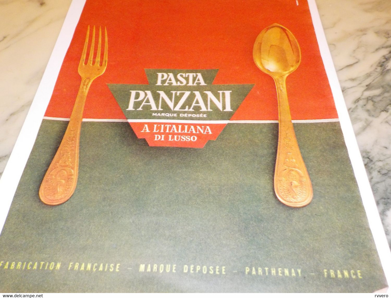 ANCIENNE PUBLICITE PASTA  PANZANI 1954 - Affiches