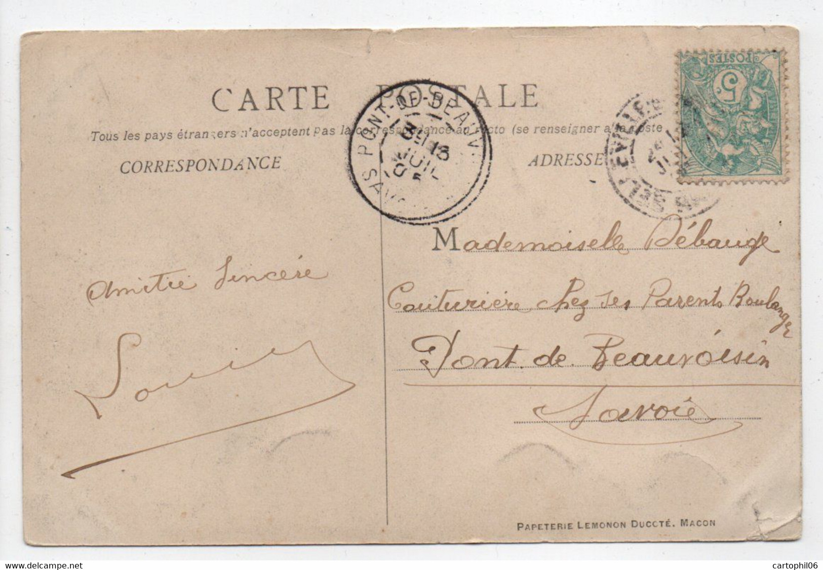 - CPA BEAUJEU (69) - Multivues 1905 - Edition LEMONON DUCOTÉ - - Beaujeu