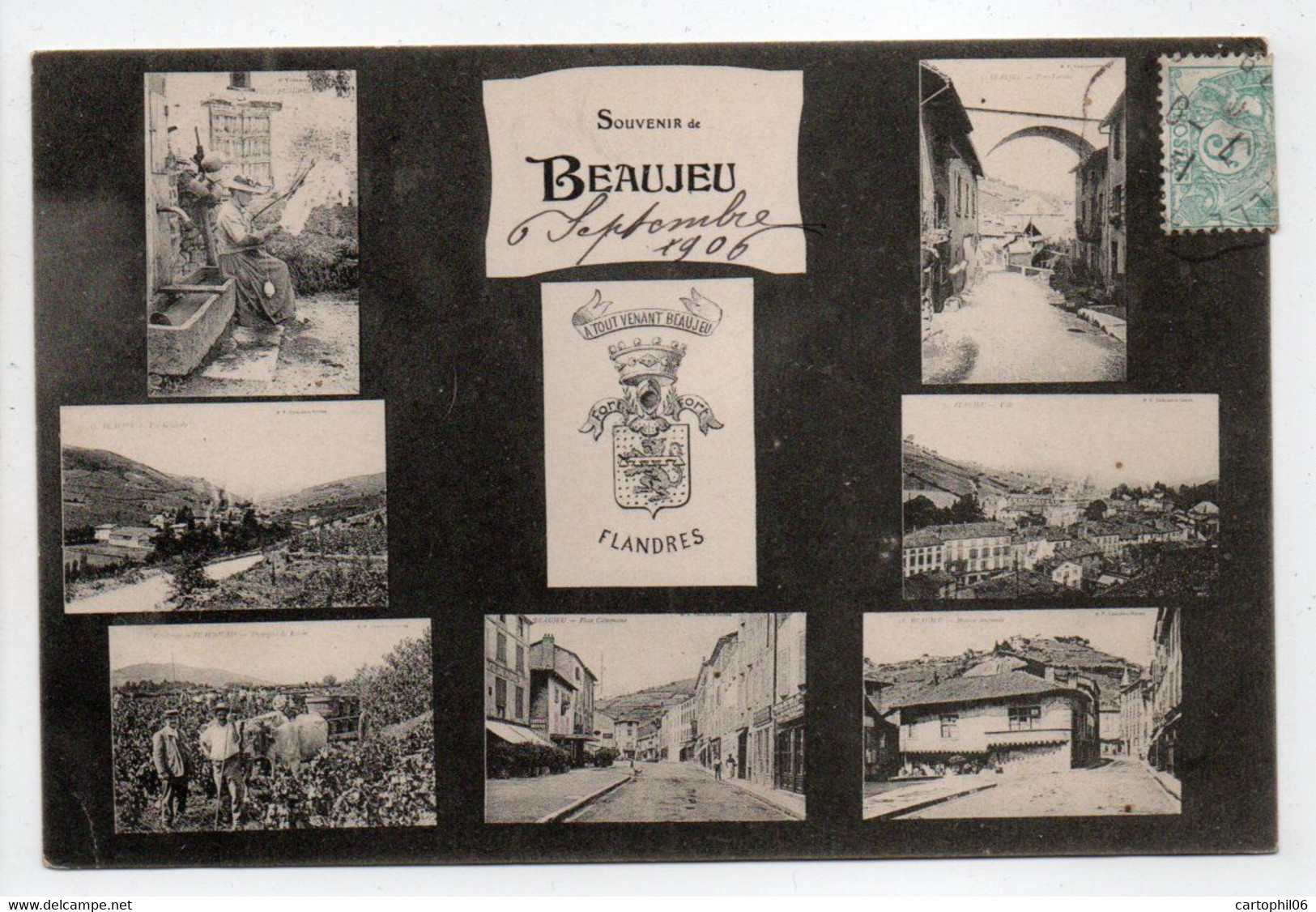 - CPA BEAUJEU (69) - Multivues 1906 - - Beaujeu