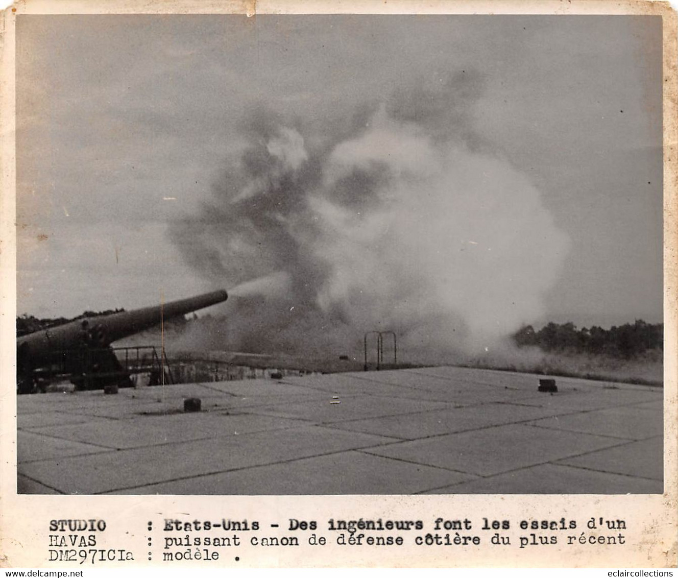 Photographie     Etats Unis  Essais D'un Puissant Canon   ..........(voir Scan Et Commentaires) - Guerre, Militaire