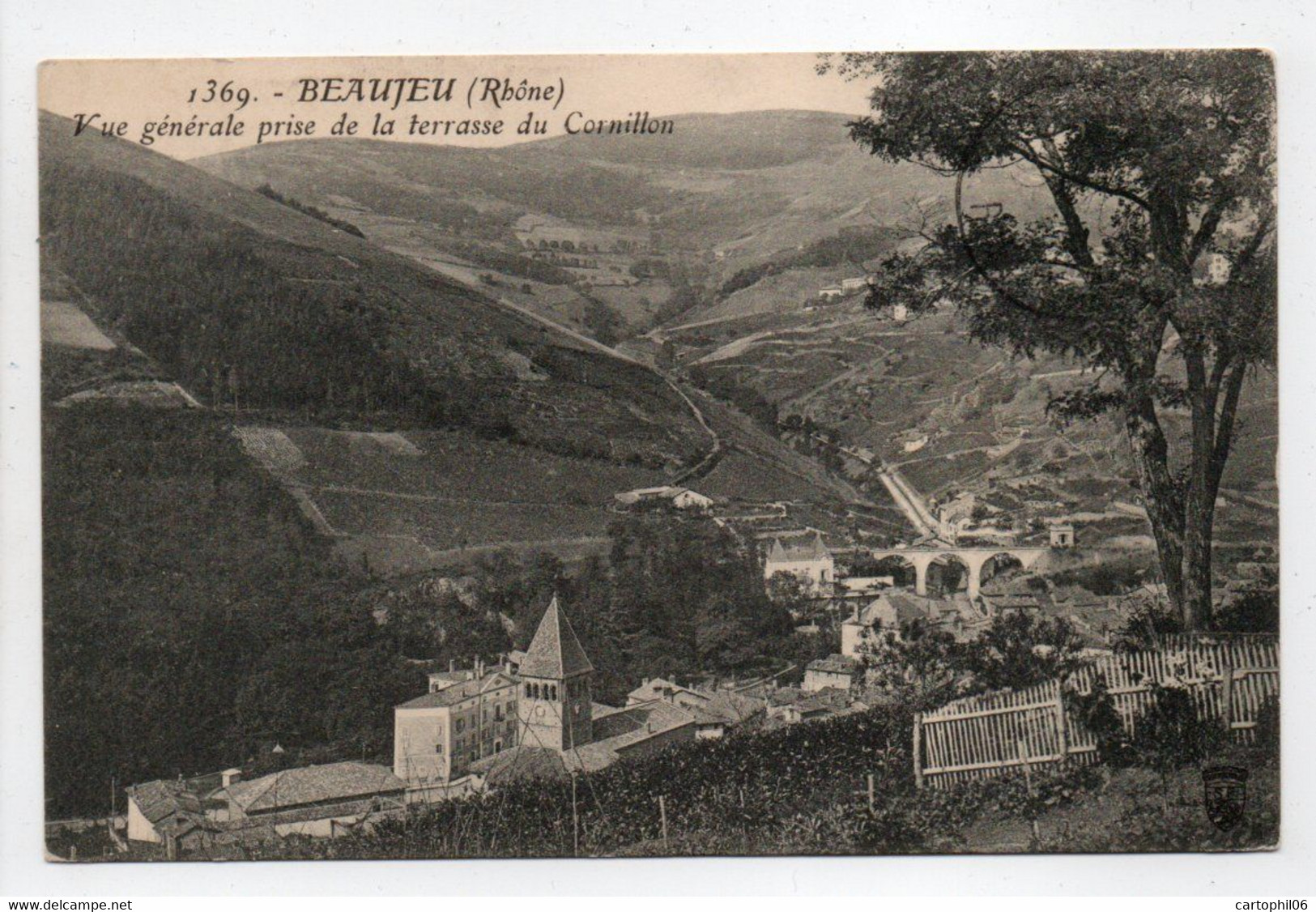 - CPA BEAUJEU (69) - Vue Générale Prise De La Terrasse Du Cornillon 1911 - Edition Farges 1369 - - Beaujeu