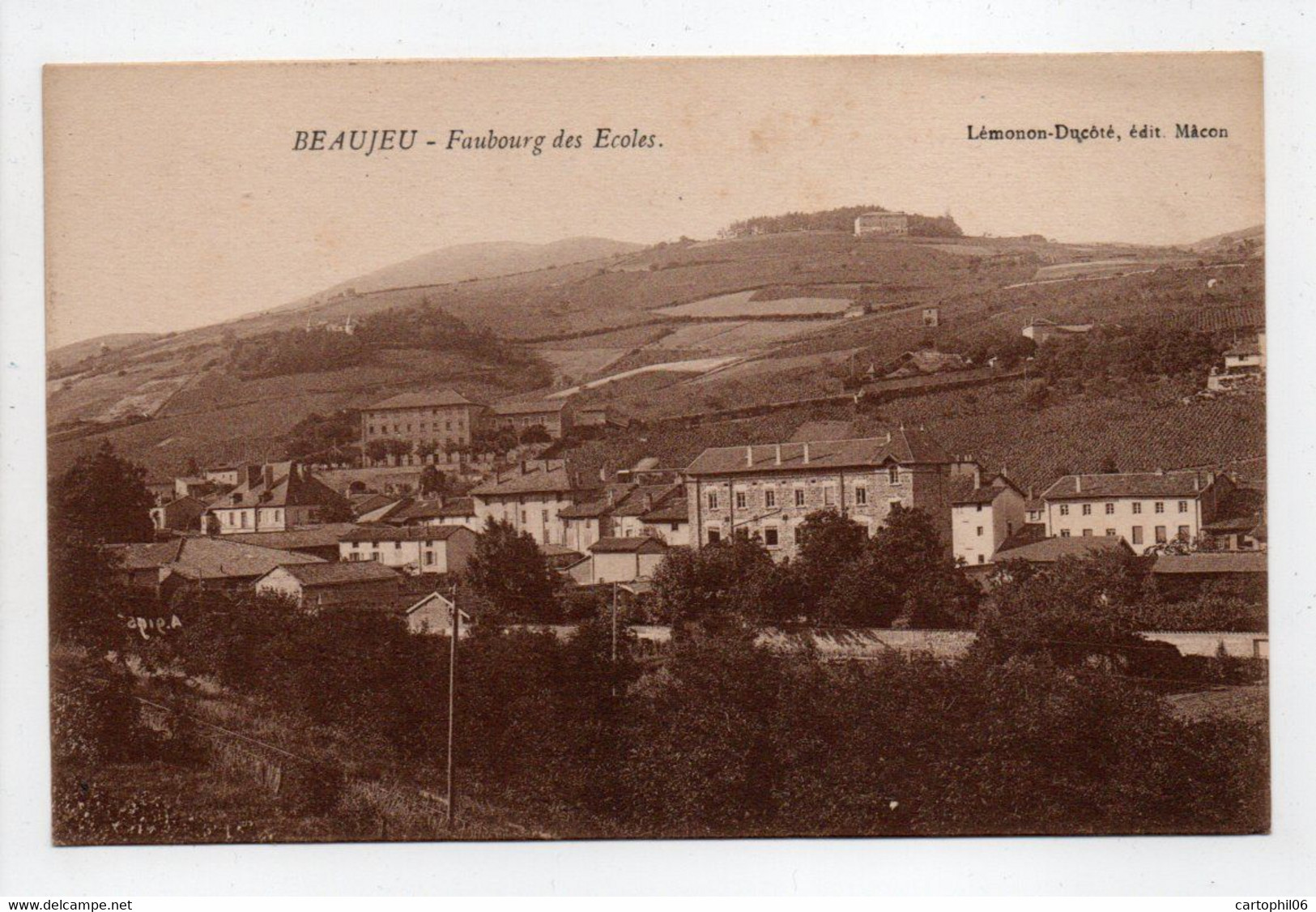 - CPA BEAUJEU (69) - Faubourg Des Ecoles - Edition Lémonon-Ducôté - - Beaujeu