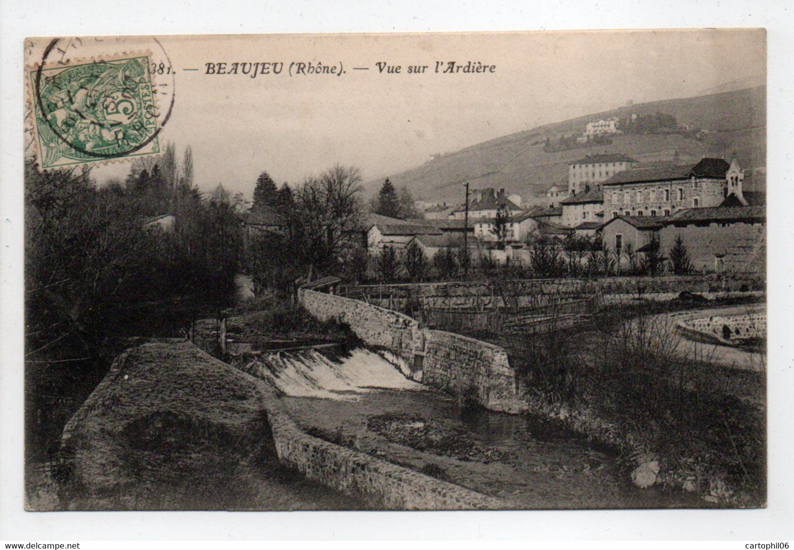 - CPA BEAUJEU (69) - Vue Sur L'Ardière 1907 - Edition Farges - - Beaujeu