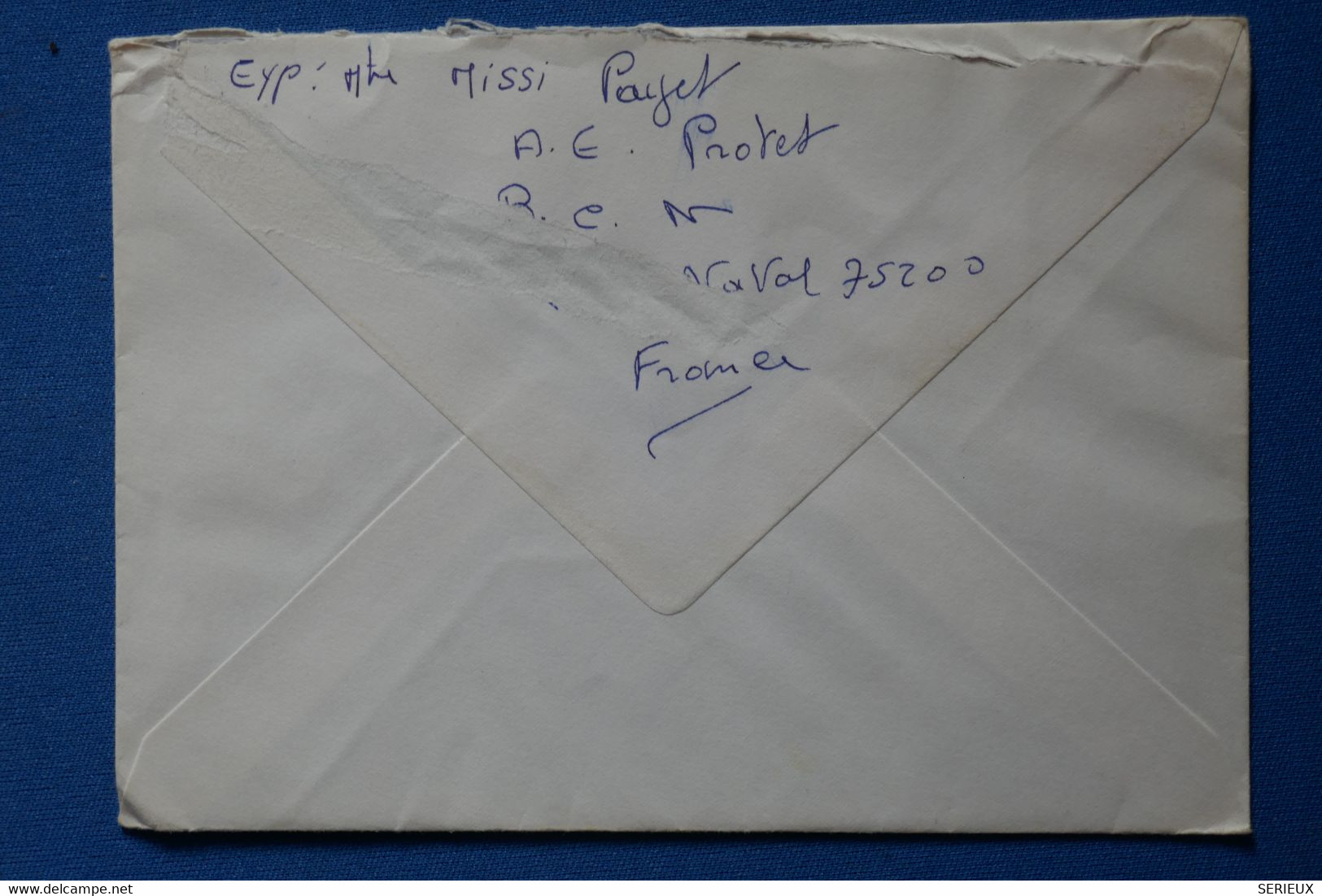 O22 TERR. AFARS  BELLE LETTRE PAR AVION 1975 DJIBOUTI POUR LE DOURIC FRANCE + SURCHARGE 40F ++N° 393++AFFR. PLAISANT - Lettres & Documents