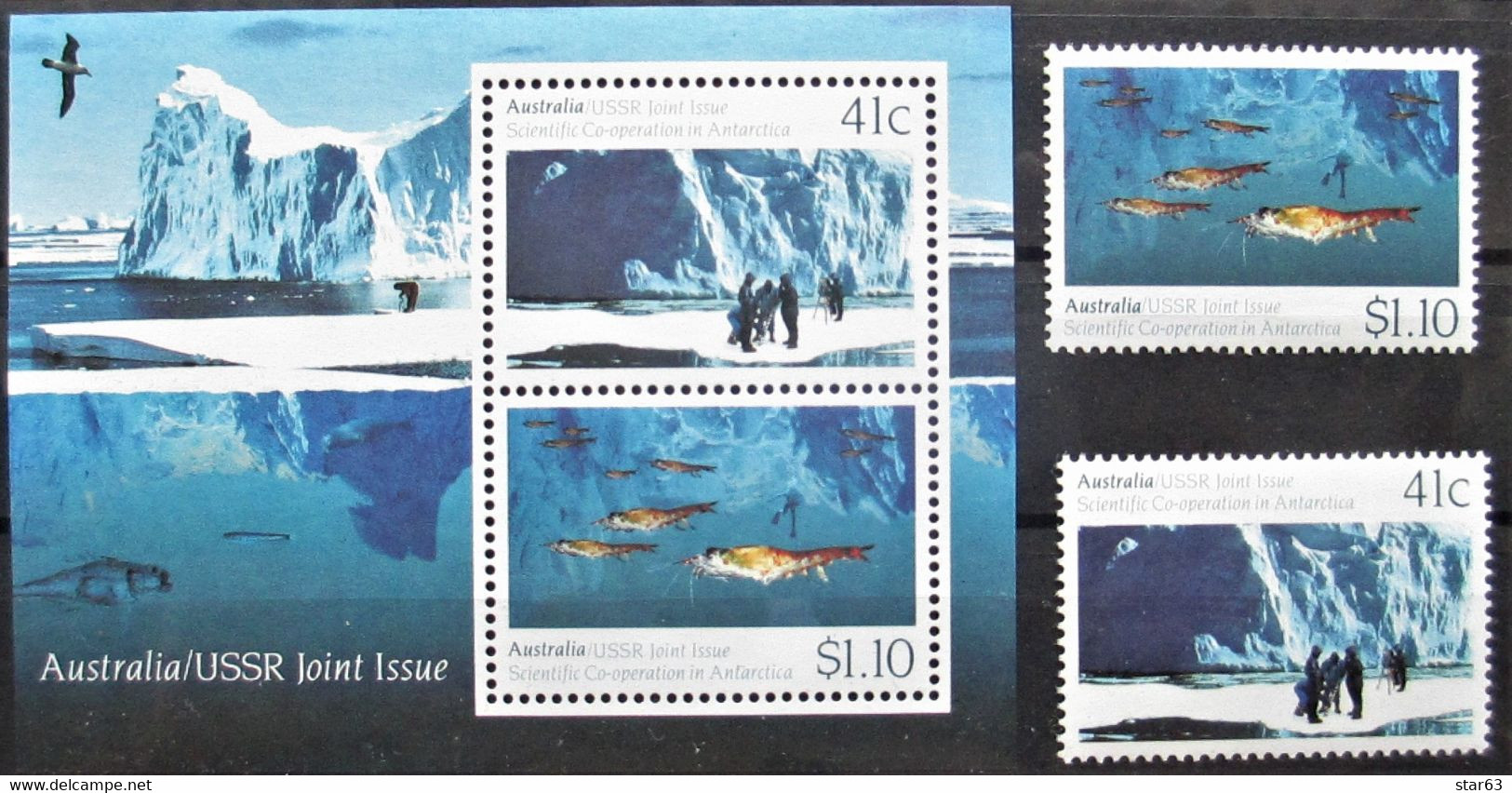 Australia  1990  Antarctica  Joint Issue With  Russia 2 V +S/S  MNH - Preservare Le Regioni Polari E Ghiacciai