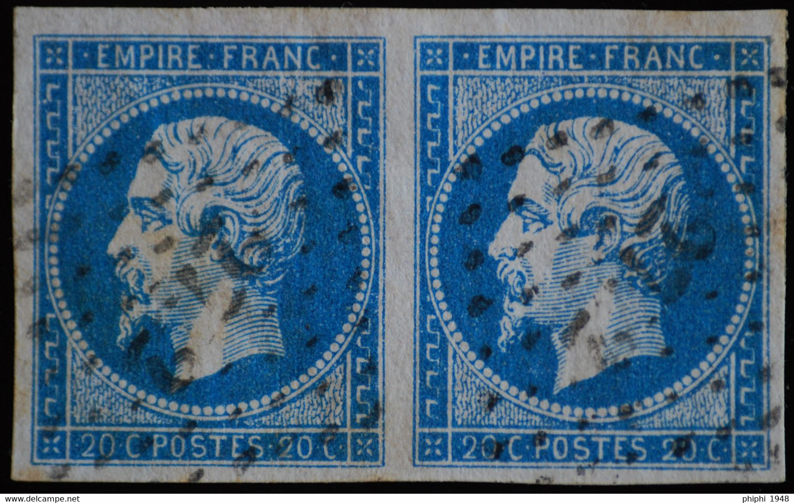 NAPOLEON III  .n°14 A Ob  ( Paire ) - 1853-1860 Napoleon III