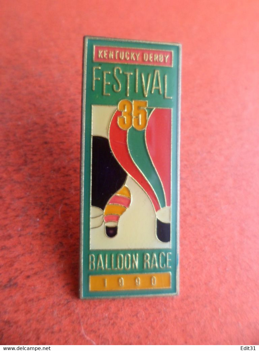 Pins Pin's émail Kentucky Derby Festival 35 Balloon Race 1990 - Signé KDF Ballon - Montgolfiere - Montgolfières