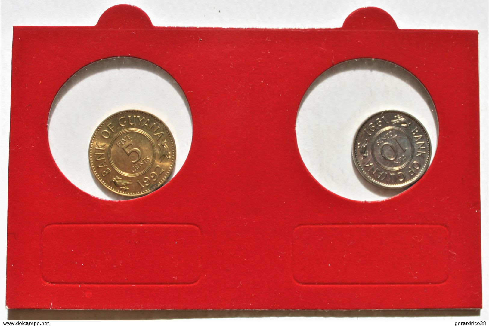 Monnaies, Guyana, République, Lot De 5 Cents 1992 Et 10 Cents 1991. - Guyana