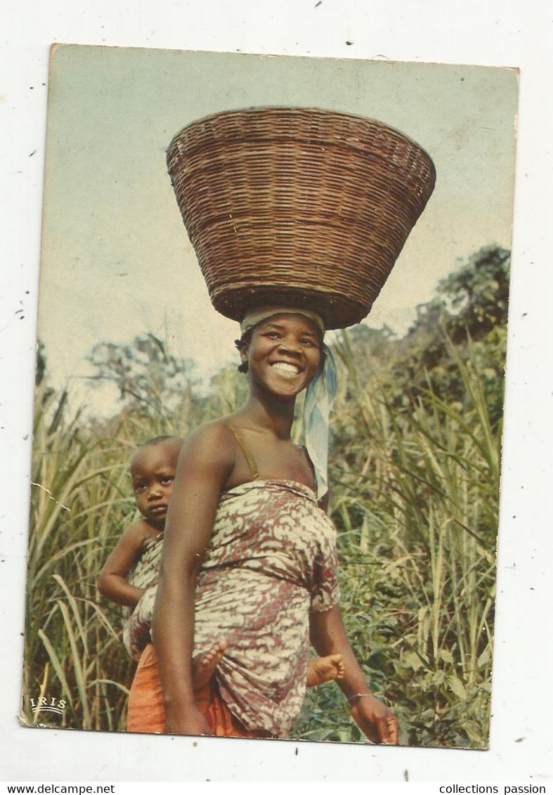 Cp, L'AFRIQUE En Couleurs ,jeune Maman ,voyagée 1971 - Afrique