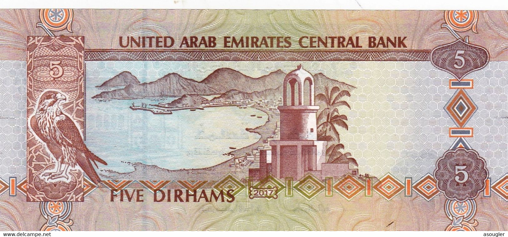 UNITED ARAB EMIRATES 5 DIRHAMS 2017 UNC P-26d  "free Shipping Via Regular Air Mail (buyer Risk)" - United Arab Emirates