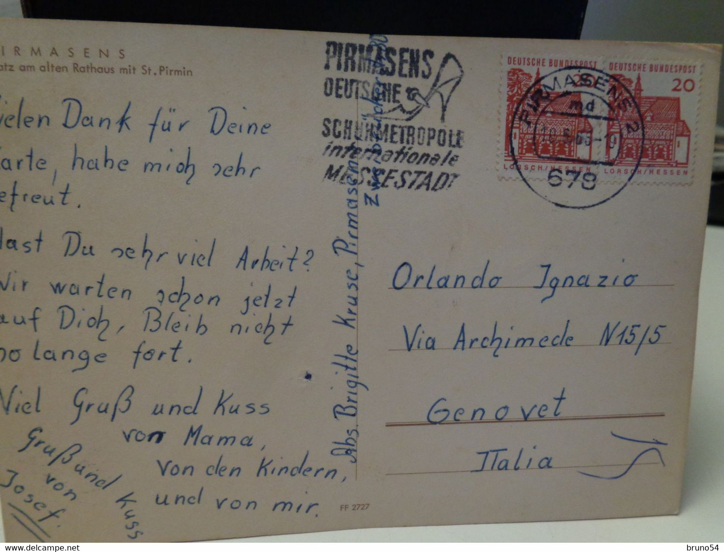 17 Postkarten Pirmasens Alle reisen mit Briefmarken