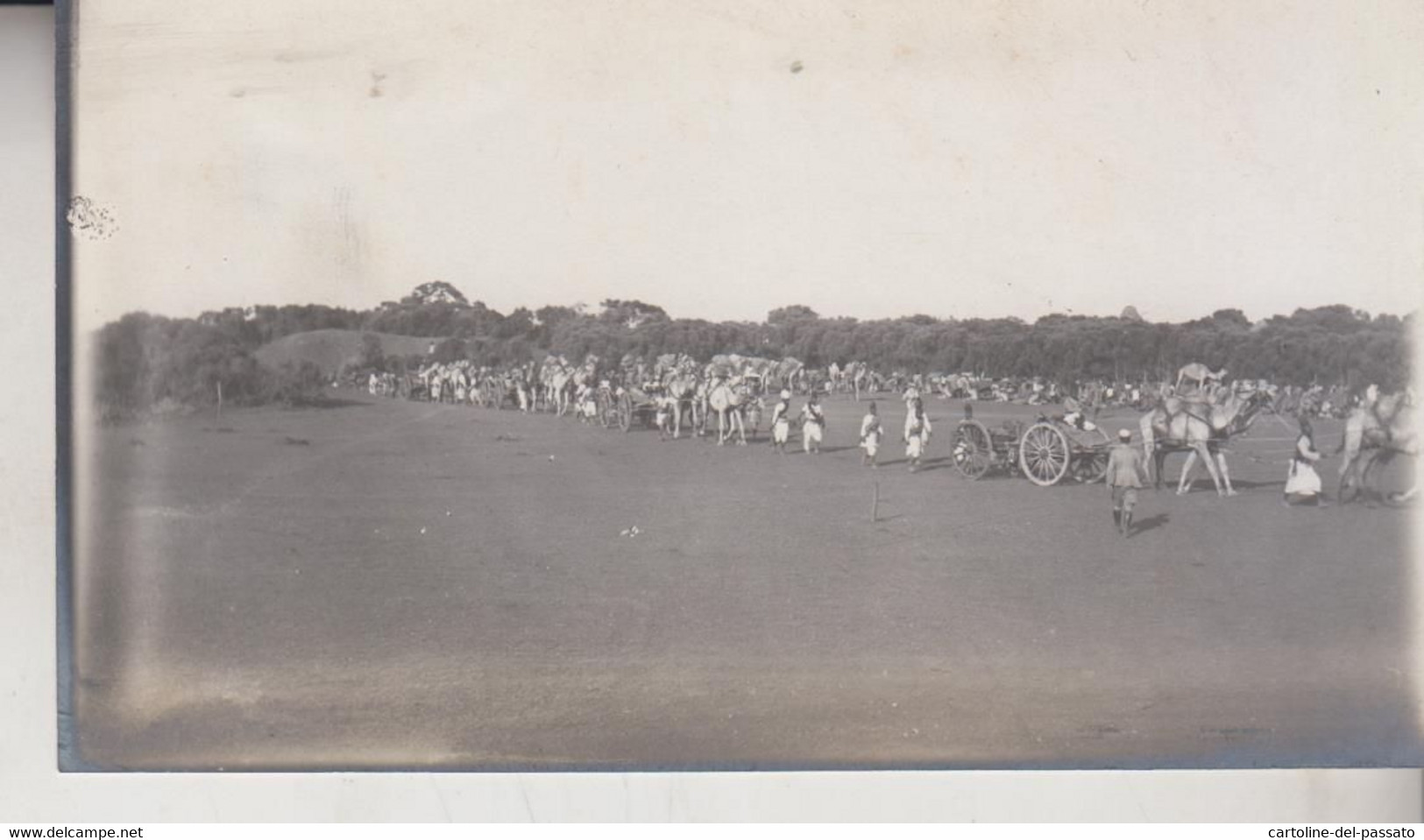 SOMALIA ITALIANA COLONIE BENADIR FOTOGRAFIA  ORIGINALE 1913/1915  TRUPPE PER L'OCCUPAZIONE DI BUR HACABA  CM 14 X 8 - War, Military