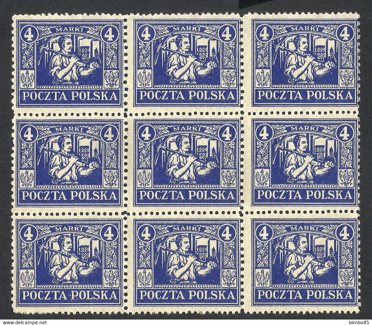 Error & Variety  POLAND 1922 --Block X9 MNH & MLH - Plaatfouten & Curiosa