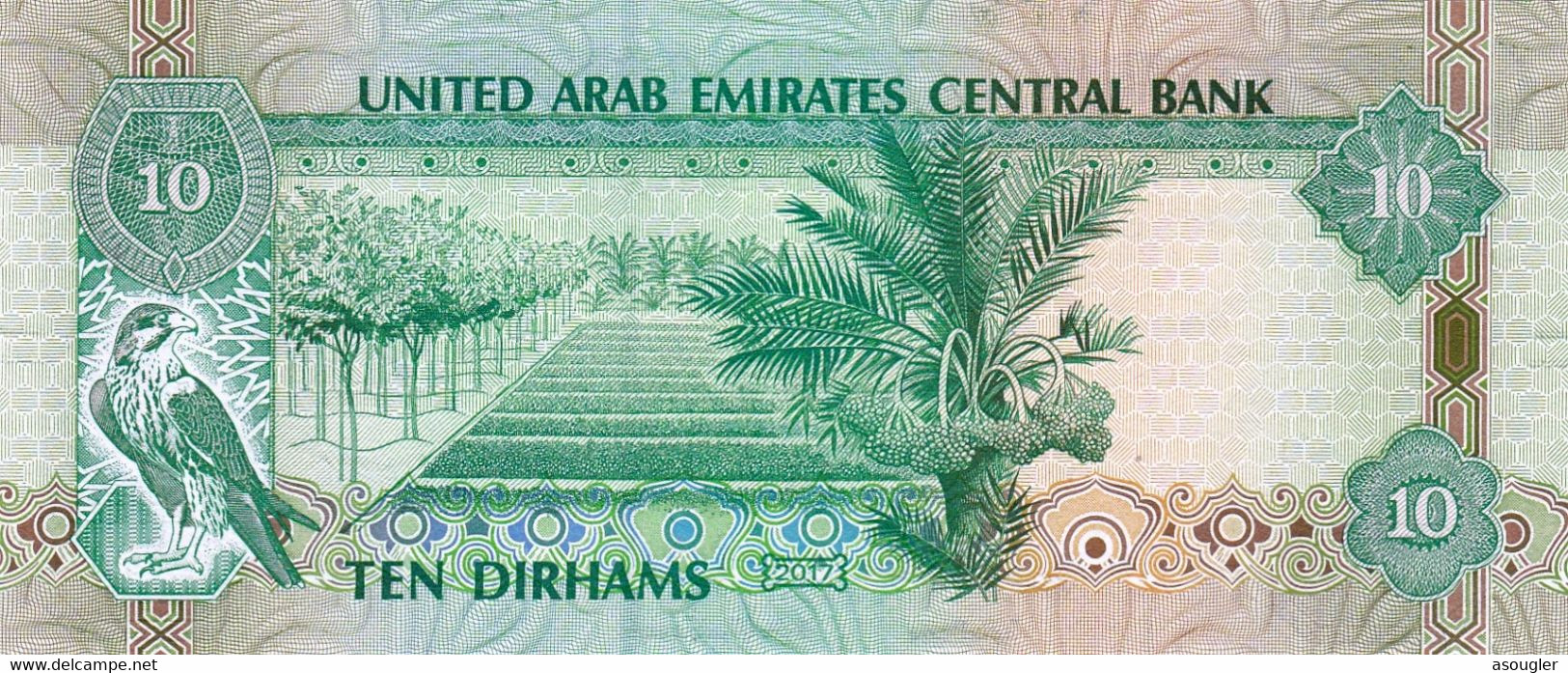 UNITED ARAB EMIRATES 10 DIRHAMS 2017 UNC P-27e  "free Shipping Via Regular Air Mail (buyer Risk)" - Emirati Arabi Uniti