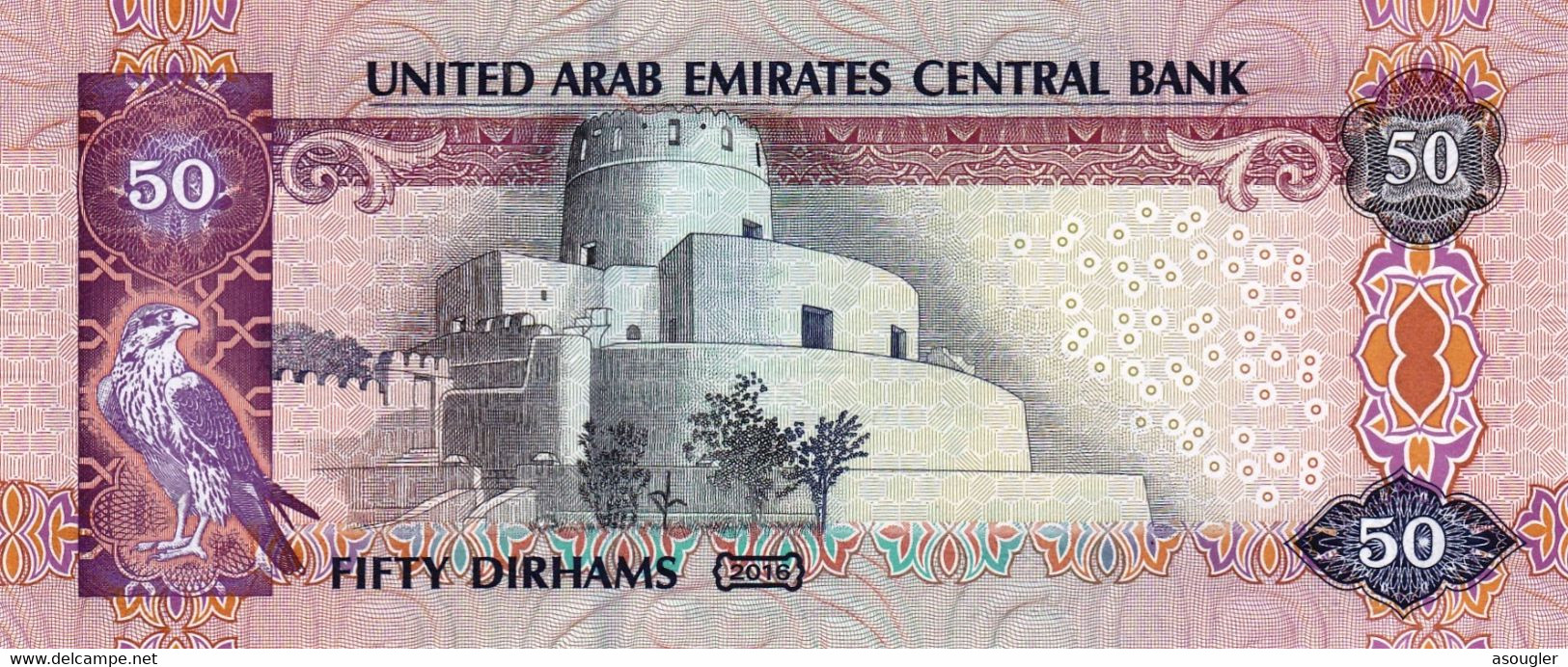 UNITED ARAB EMIRATES 50 DIRHAMS 2016 UNC P-29f  "free Shipping Via Regular Air Mail (buyer Risk)" - United Arab Emirates