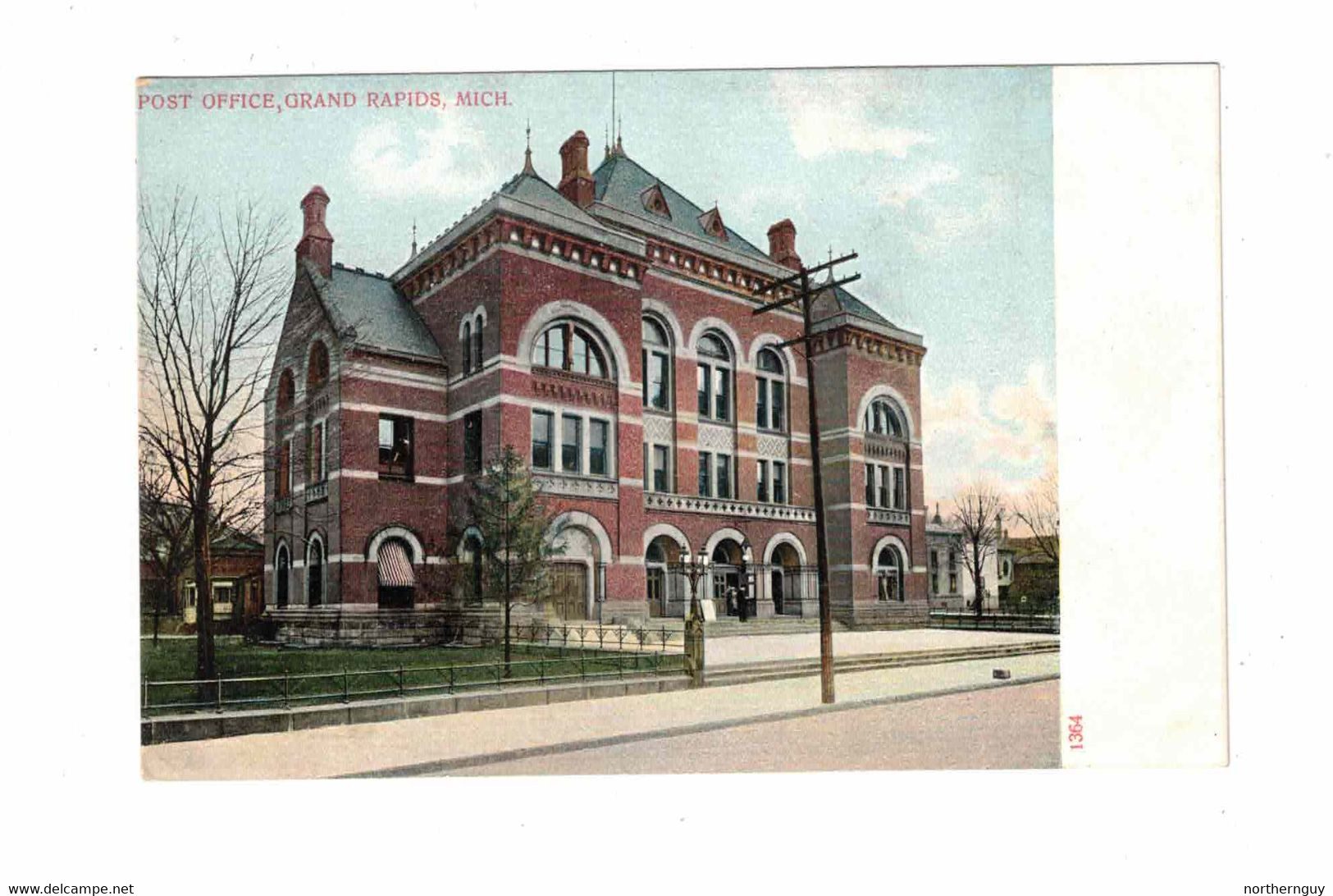 Grand Rapids, Michigan, USA, "Post Office, Grand Rapids, Mich.". Pre-1915 Postcard - Grand Rapids