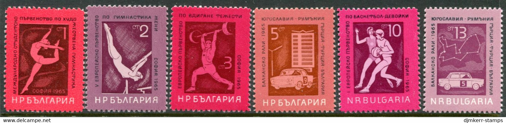 BULGARIA 1965 International Sports Events  MNH / **.  Michel 1558-63 - Unused Stamps