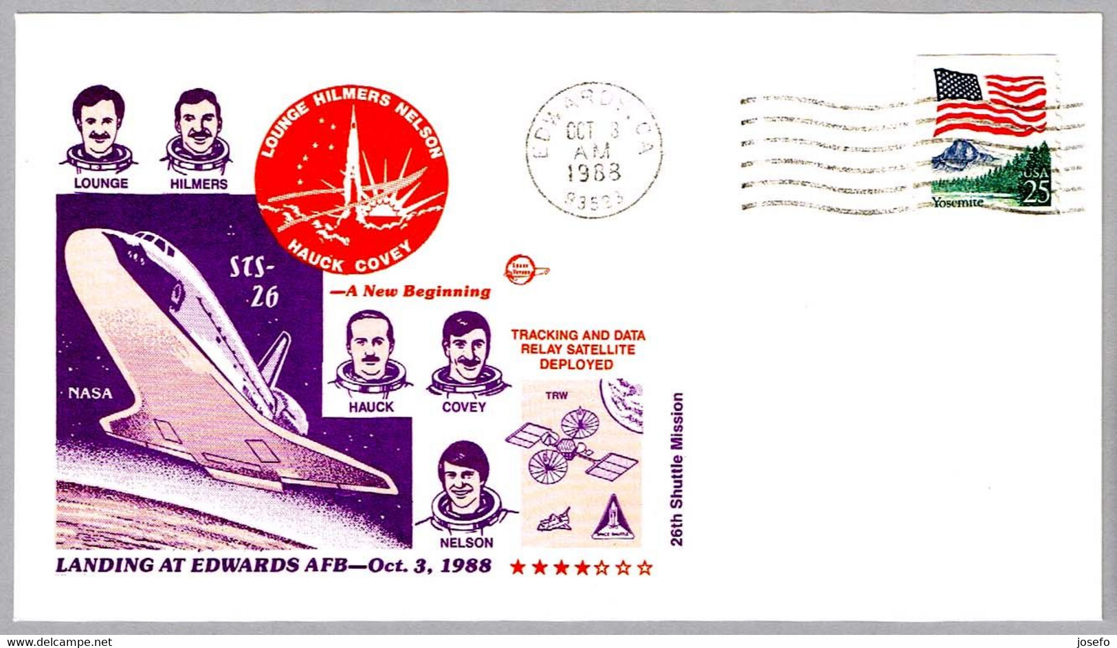 ATERRIZAJE DE LA MISION STS-26. Edwards CA 1988 - Amérique Du Nord
