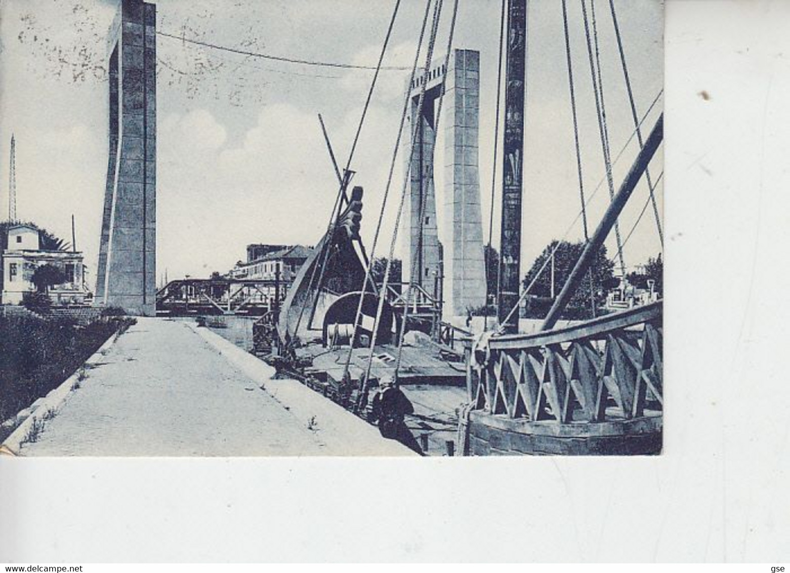 ITALIA  1956  - Fiumicino . Ponte E Nave -.- - Fiumicino
