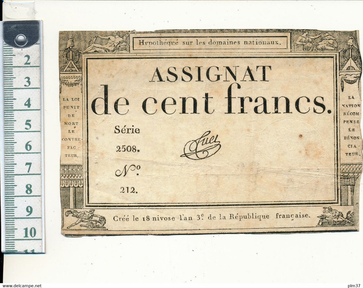 ASSIGNAT De CENT Francs - 18 Nivose, An 3 - Assignats & Mandats Territoriaux