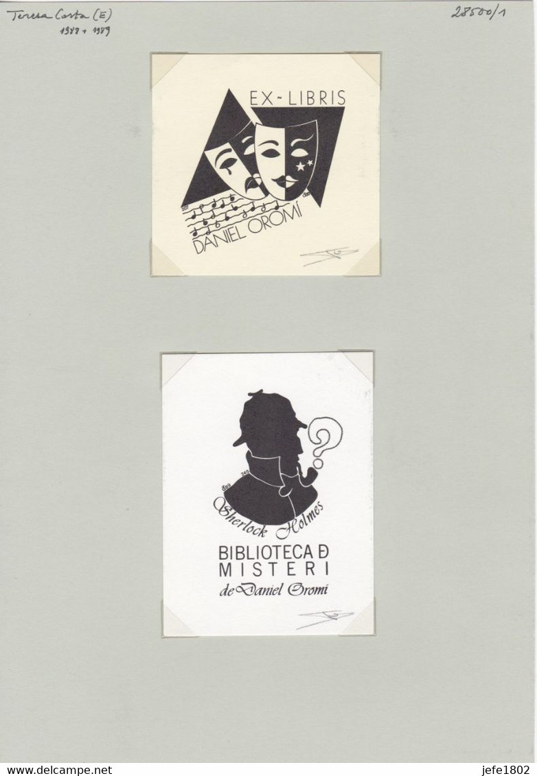 EX-Libris - Sherlock Holmes By Teresa Costa (SP) 1989 - Ex Libris