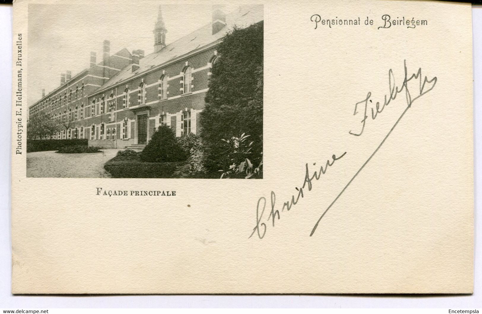 CPA - Carte Postale - Belgique - Pensionnat De Beirlegem - Façade Principale - 1904 (AT16529) - Zwalm