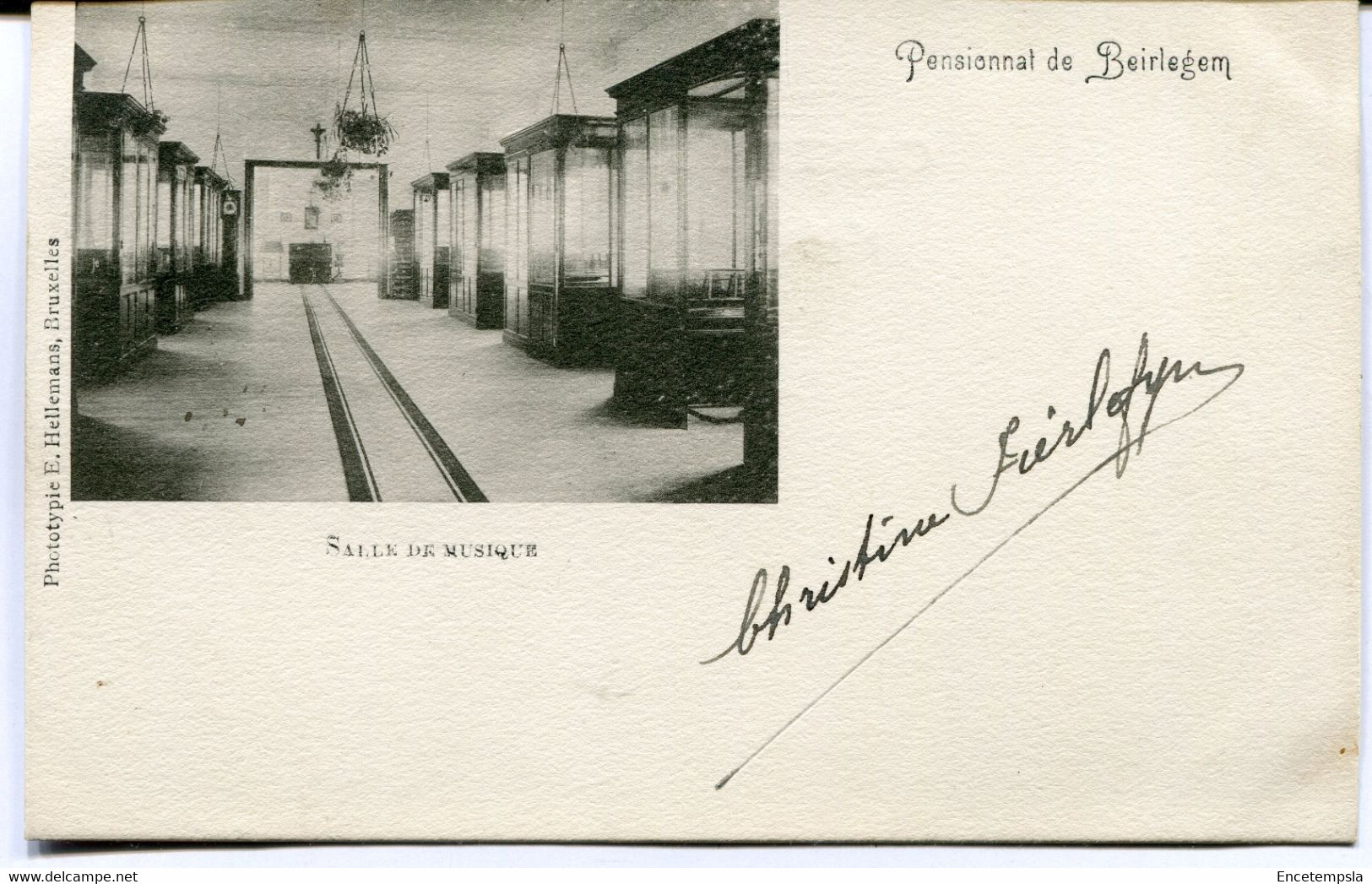 CPA - Carte Postale - Belgique - Pensionnat De Beirlegem - Salle De Musique - 1904 (AT16532) - Zwalm