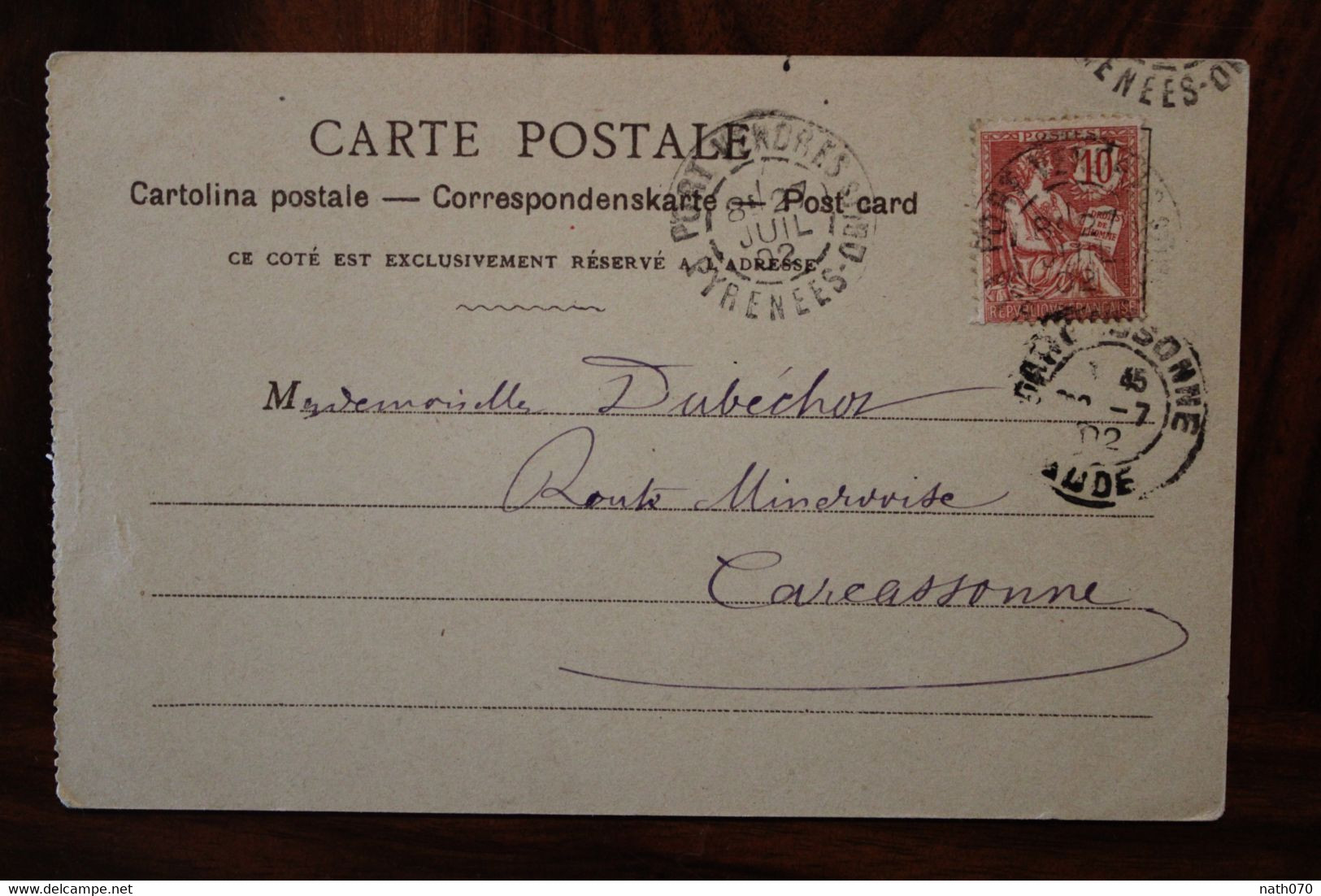 CPA Ak 1902 France Algérie Compagnie De Navigation Mixte Marseille Paquebots Poste Français Départ Port Vendres - Passagiersschepen