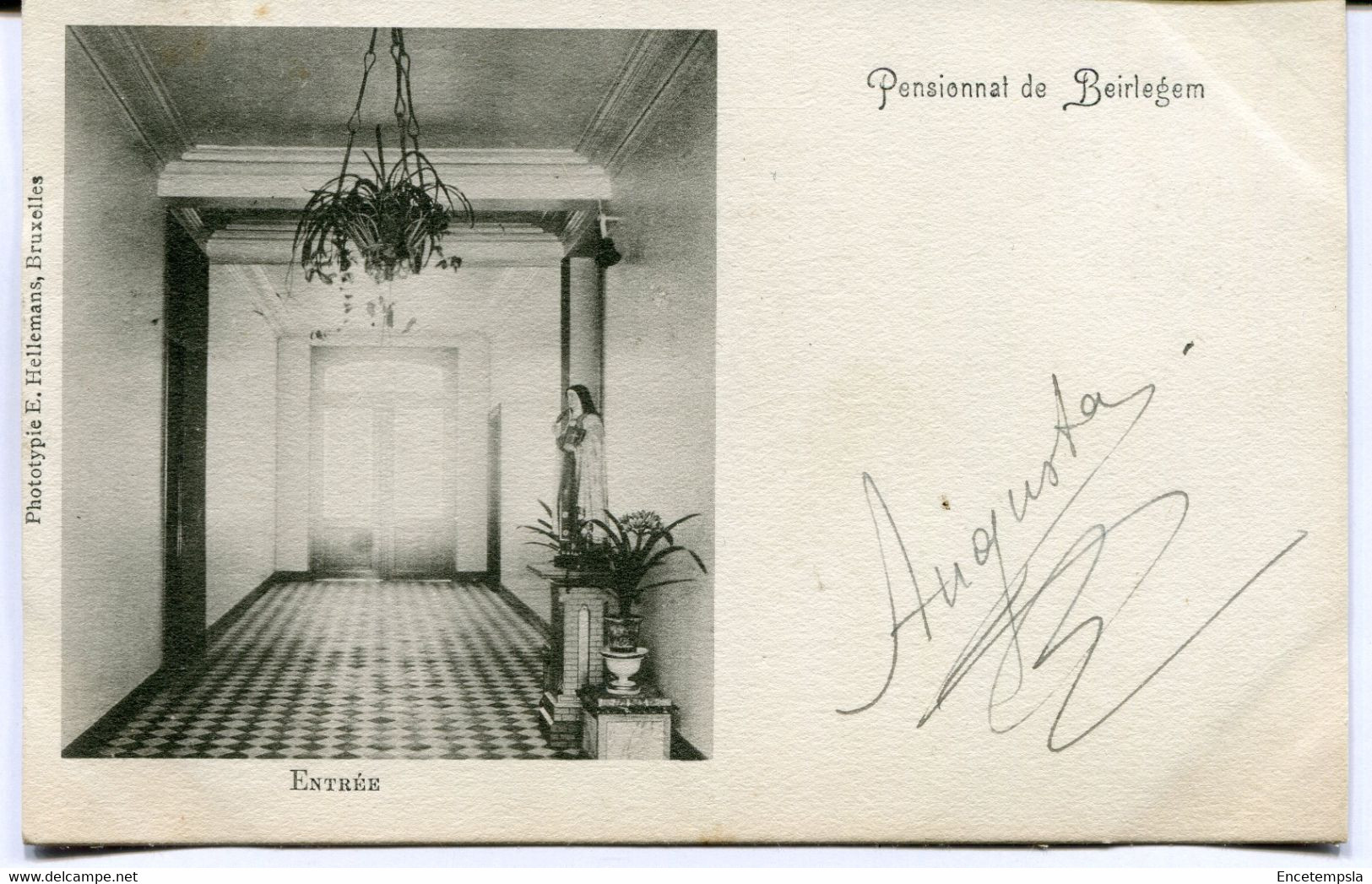 CPA - Carte Postale - Belgique - Pensionnat De Beirlegem - Entrée - 1904 (AT16534) - Zwalm