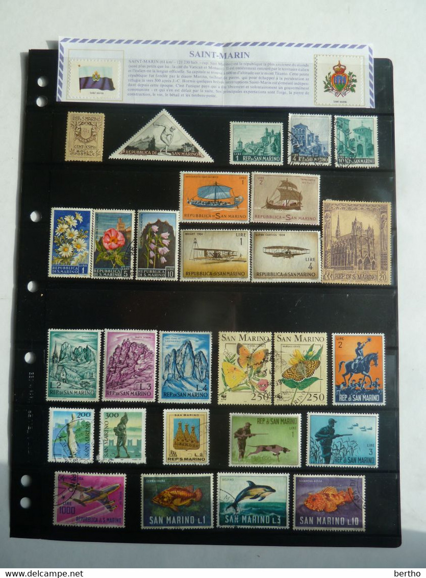 Petit Lot De Plus De 100 Timbres De Saint Marin, Cf Photos. - Collections, Lots & Séries