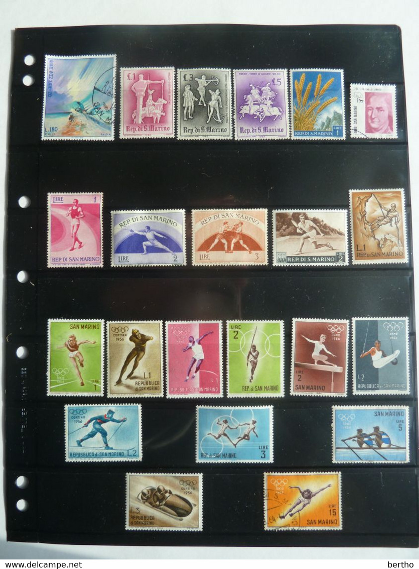 Petit Lot De Plus De 100 Timbres De Saint Marin, Cf Photos. - Collections, Lots & Séries