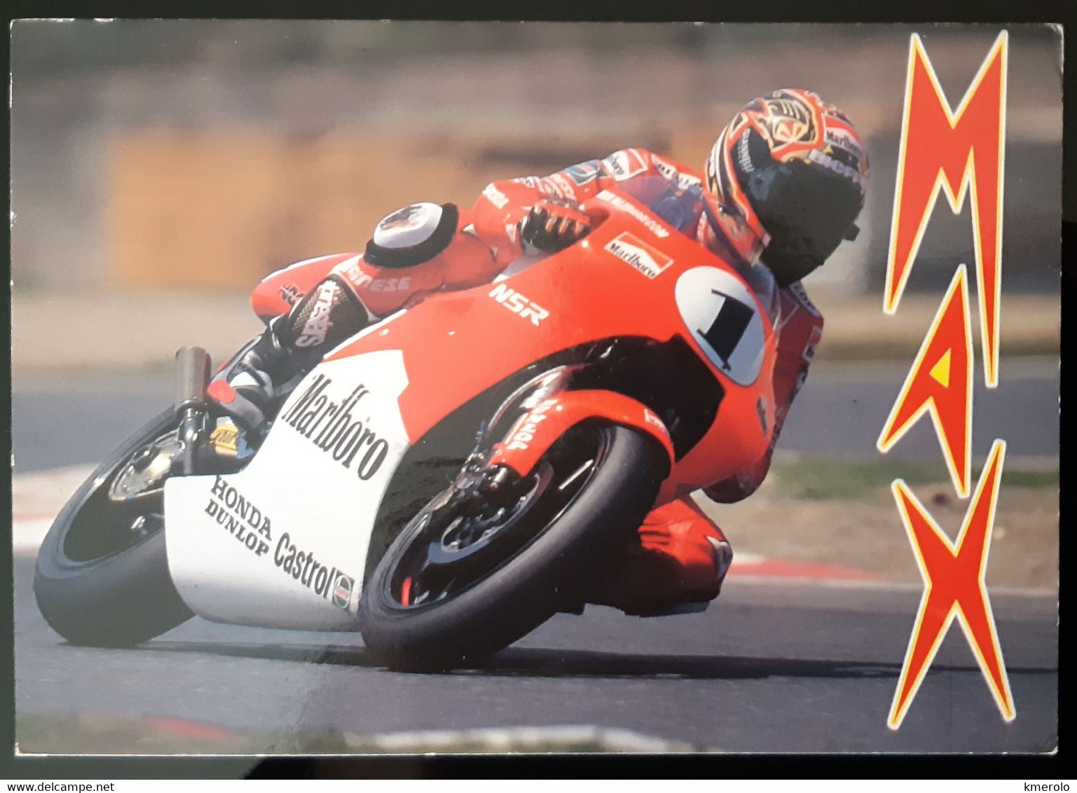 Max Biaggi Biker Carte Postale - Motociclismo