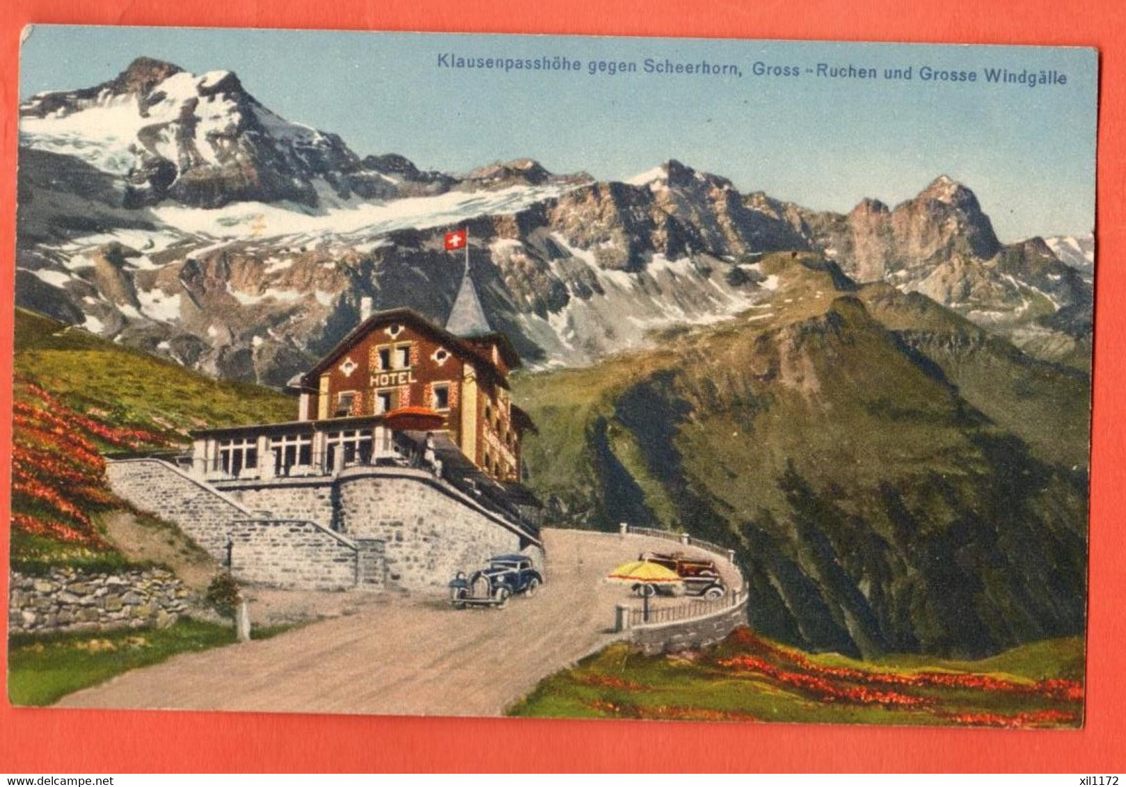 ZMC-36 Klausenpasshöhe Gegen Scheerhorn Unterschächen  Hotel.  Stempel Klausenpasshöhe  Von Matt 200 - Unterschächen