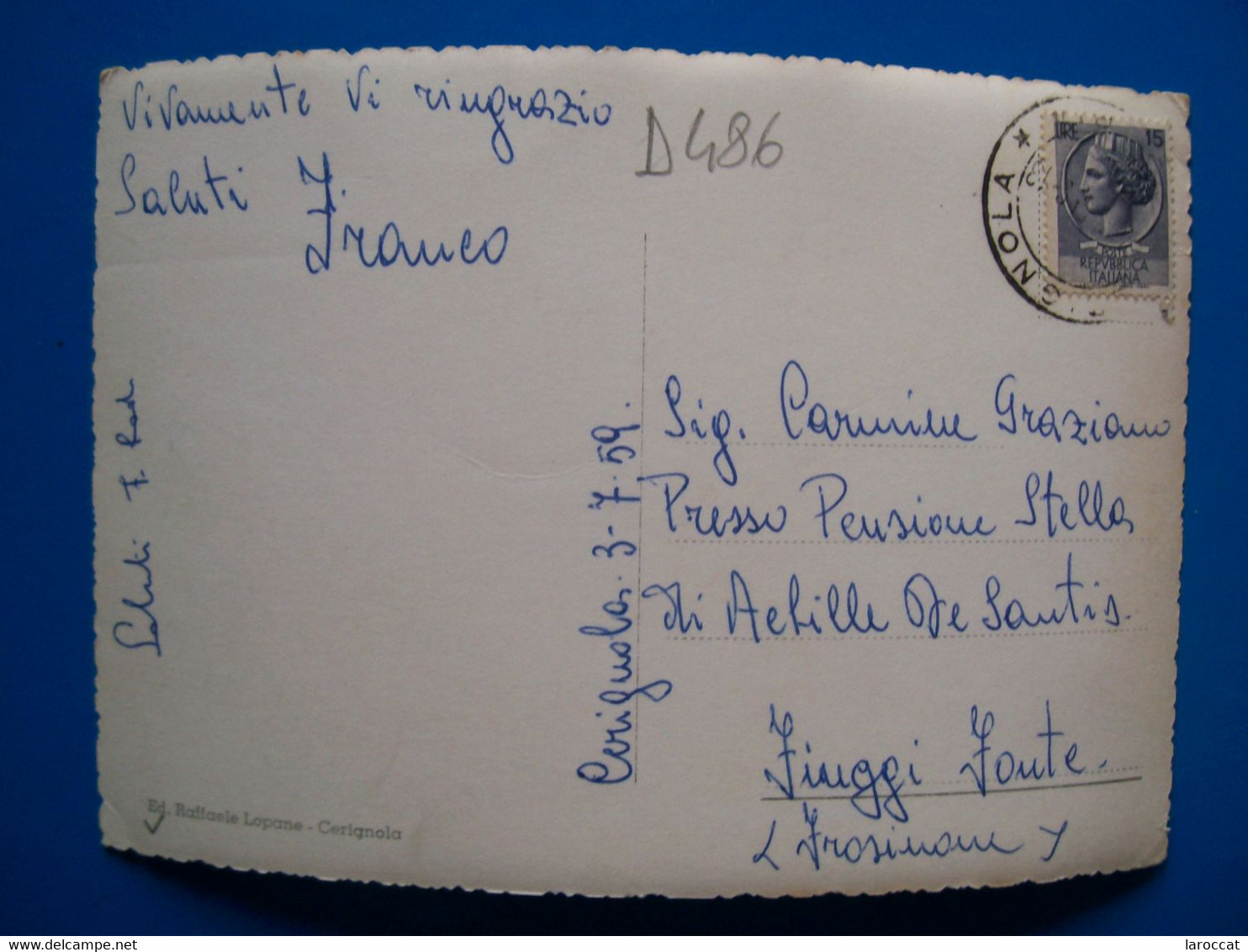 1959 - Cerignola - Via Roosevelt - Banco Di Roma - Animata - Cerignola