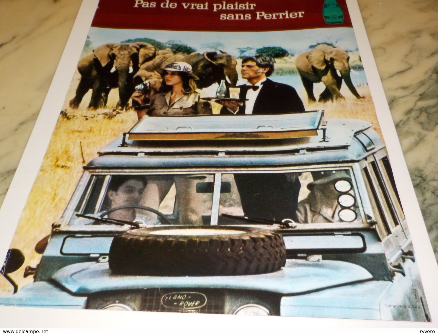 ANCIENNE PUBLICITE  PAS DE VRAI PLAISIR SANS  PERRIER   1970 - Perrier